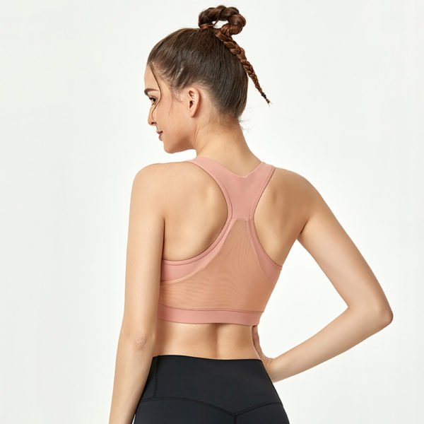 Women Seamless Pilates Yoga Crop Top Padded Sports Bra Exercise Bra